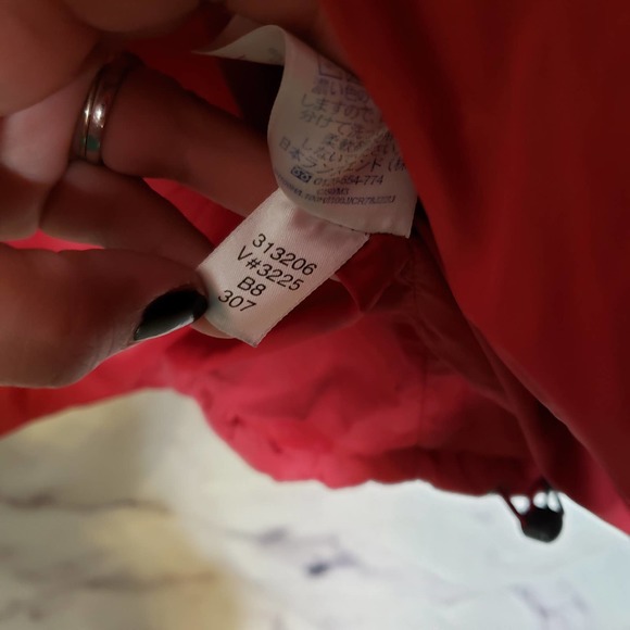 LANDS' END Men's Red Puffer Zipper Up Snap Button Jacket Coat L - Picture 10 of 12